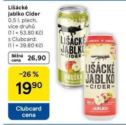 Tesco LIŠÁCKÉ JABLKO Cider nabídka
