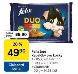 Tesco FELIX duo kapsičky pro kočky nabídka