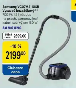 Tesco Samsung VC07M2110SB Vysavač bezsáčkový nabídka