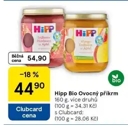 Tesco Hipp Bio Ovocný příkrm nabídka
