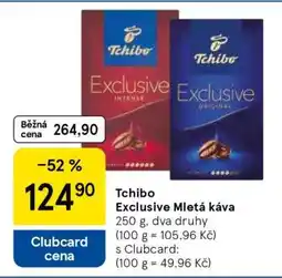 Tesco Tchibo Exclusive mletá káva nabídka