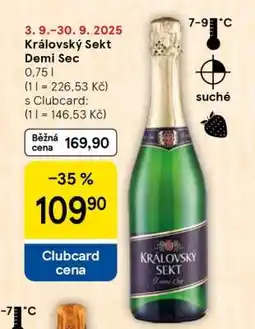 Tesco Královský Sekt Demi Sec nabídka