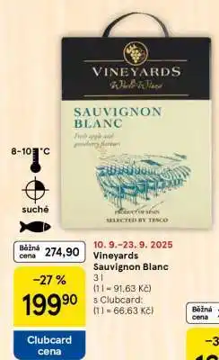 Tesco Vineyards Sauvignon Blanc nabídka