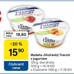 Tesco Madeta Jihočeský tvaroh s jogurtem nabídka