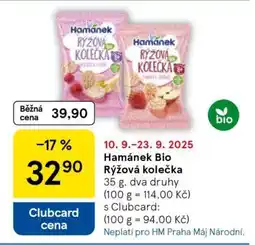Tesco Hamánek Bio Rýžová kolečka nabídka