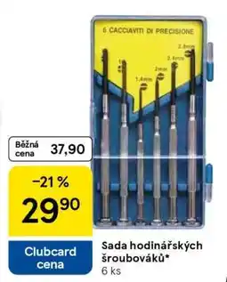 Tesco Sada hodinářských šroubováků nabídka