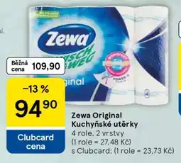 Tesco Zewa Original Kuchyňské utěrky nabídka