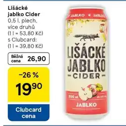 Tesco LIŠÁCKÉ JABLKO Cider nabídka