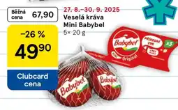 Tesco Veselá kráva Mini Babybel nabídka