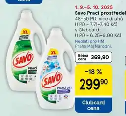 Tesco Savo prací prostředek nabídka