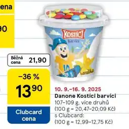 Tesco Danone Kostíci barvící nabídka