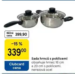 Tesco Sada hrnců s poklicemi nabídka