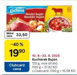 Tesco Kucharek bujón nabídka