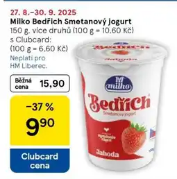 Tesco Milko Bedřich Smetanový jogurt nabídka
