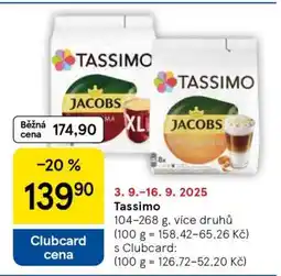 Tesco Tassimo nabídka