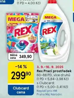 Tesco Rex prací prostředek nabídka