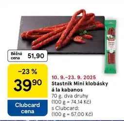 Tesco Stastnik Mini klobásky á la kabanos nabídka