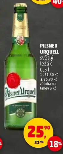 Penny Market Pilsner Urquell světlý ležák 0,5 l nabídka