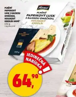 Penny Market Plněný paprikový lusk s rajskou omáčkou, houskový knedlík Hamé nabídka