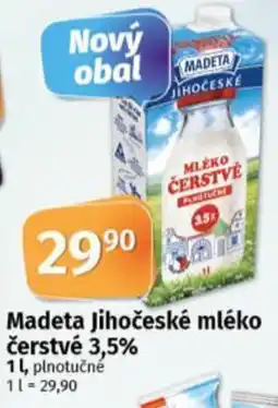 Coop Madeta Jihočeské mléko čerstvé 3,5% nabídka