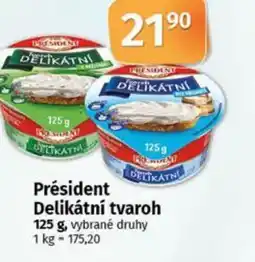 Coop Président Delikátní tvaroh nabídka