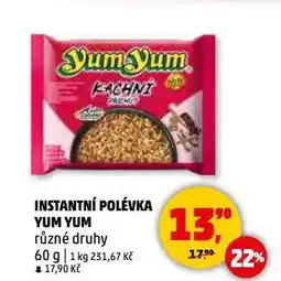 Penny Market Yum yum instantní polévka nabídka