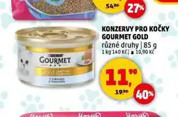 Penny Market Gourmet gold konzervy pro kočky nabídka
