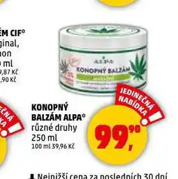 Penny Market Alpa balzám konopný nabídka