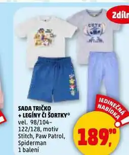 Penny Market Sada tričko + legíny, šortky nabídka
