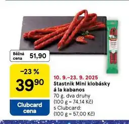 Tesco Statnik mini klobásky á la kabanos nabídka