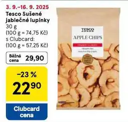 Tesco Sušené jablečné lupínky nabídka