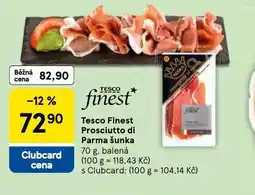 Tesco Finest prosciutto di parma šunka nabídka