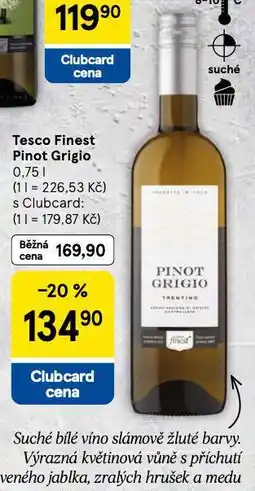 Tesco Finest pinot grigio nabídka