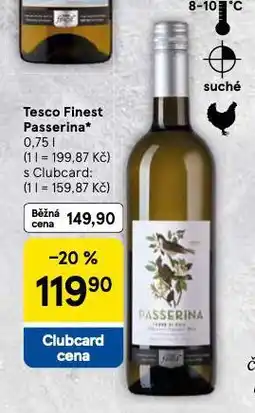 Tesco Finest passerina nabídka