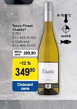 Tesco Finest chablis nabídka