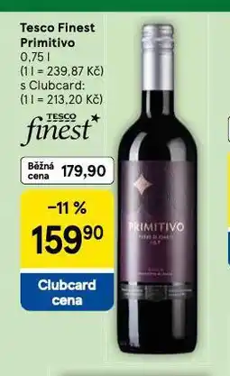 Tesco Finest primitivo nabídka