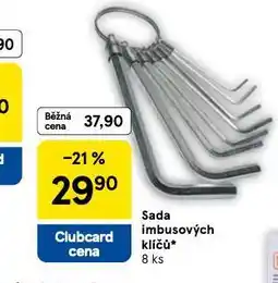 Tesco Sada imbusových klíčů nabídka