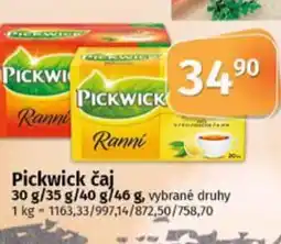 Coop Pickwick čaj nabídka