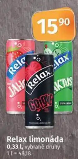 Coop Relax limonáda nabídka