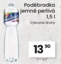 Kubík potraviny Poděbradka jemně perlivá nabídka