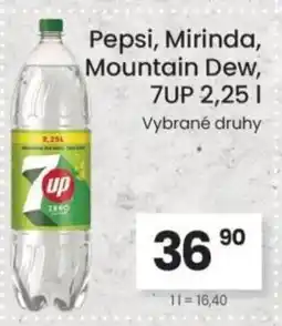 Kubík potraviny Pepsi, Mirinda, Mountain Dew, 7UP nabídka