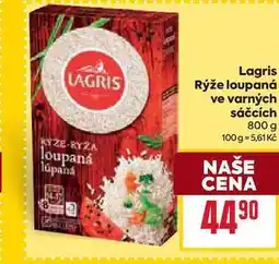 Billa Lagris Rýže loupaná ve varných sáčcích 800 g nabídka