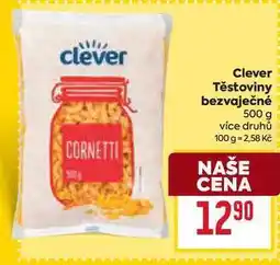 Billa Clever Těstoviny bezvaječné 500 g nabídka