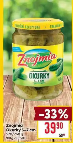 Billa Znojmia Okurky 5-7 cm 520/260 g nabídka