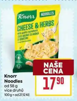 Billa Knorr Noodles od 58 g nabídka