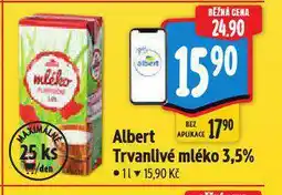 Albert Trvanlivé mléko 3,5% nabídka