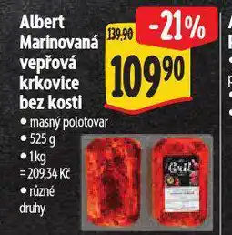Albert Marinovaná vepřová krkovice bez kosti nabídka