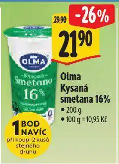 Albert Olma kysaná smetana 16% nabídka