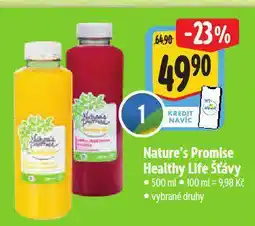 Albert Nature´s promise healthy life štávy nabídka