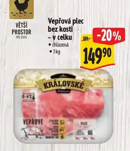 Albert Vepřová plec bez kosti v celku nabídka